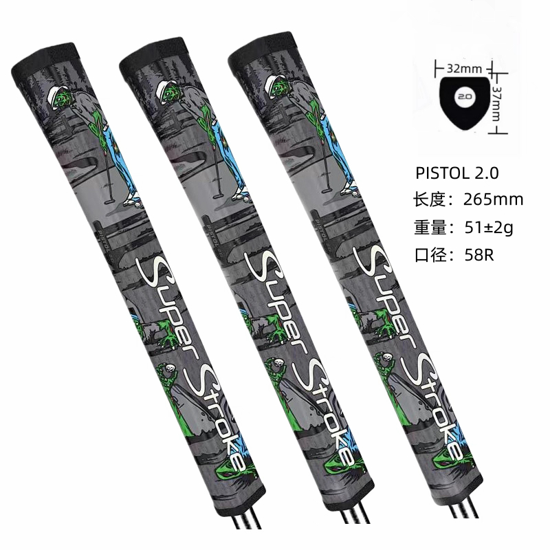 New Super Stroke Zombie Theme Limited Edition Golf Putter Grip - PIstol 2.0 GT พร้อมเนื้อ Battle-Worn ด้ามจับ PU Club บางเฉียบ