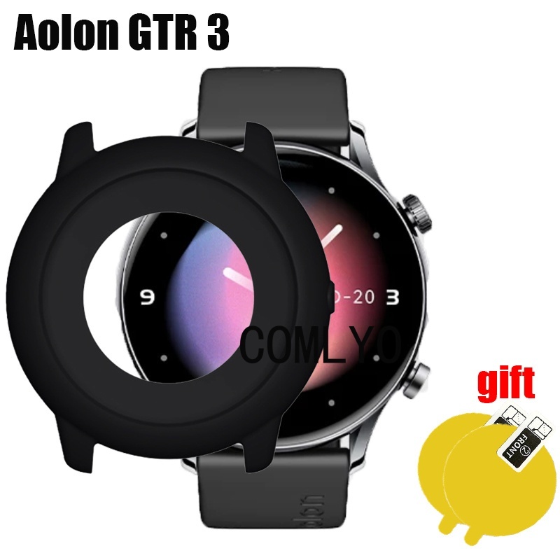 For Aolon GTR 3 กรณีสมาร์ทนาฬิกากันชนป้องกันซิลิโคนนุ่มครึ่งฝาครอบเปลือกป้องกันหน้าจอ