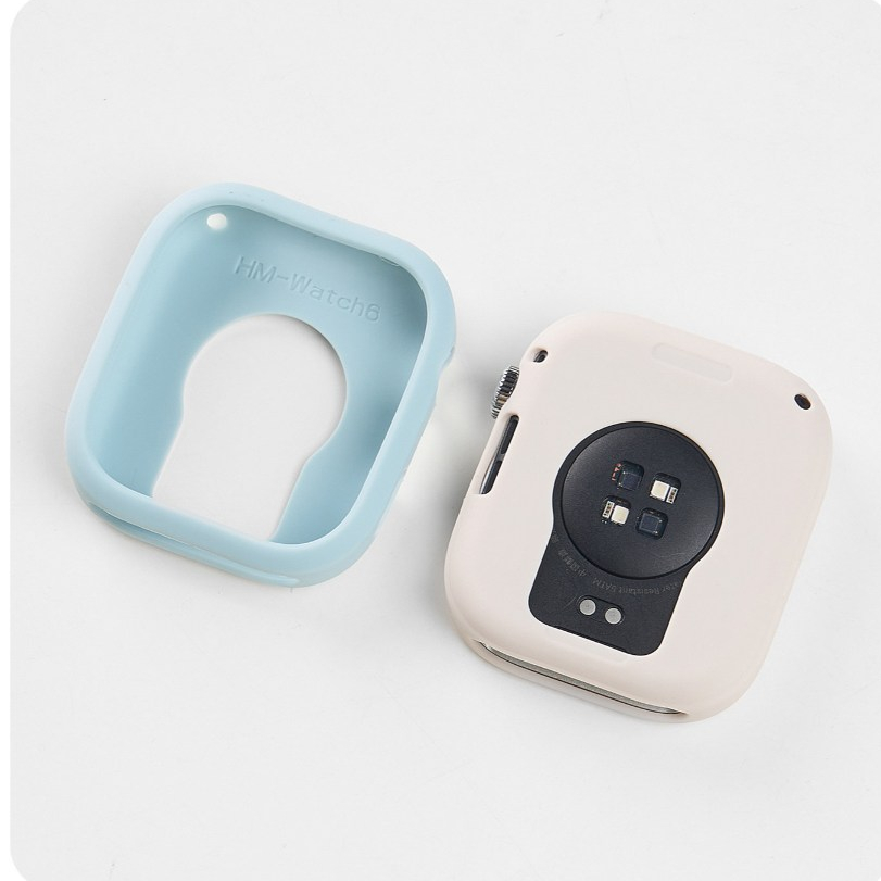 เคสซิลิโคน+วงสําหรับเรดมี่นาฬิกา6สายนาฬิกาข้อมือกีฬาระบายอากาศสายรัดซิลิโคนที่มีกรณีอ่อน คอมโบ สําหรับ เสี่ยวหมี่ เรดมี่ นาฬิกา5/4เปลี่ยนวงอุป - รูปที่ 5