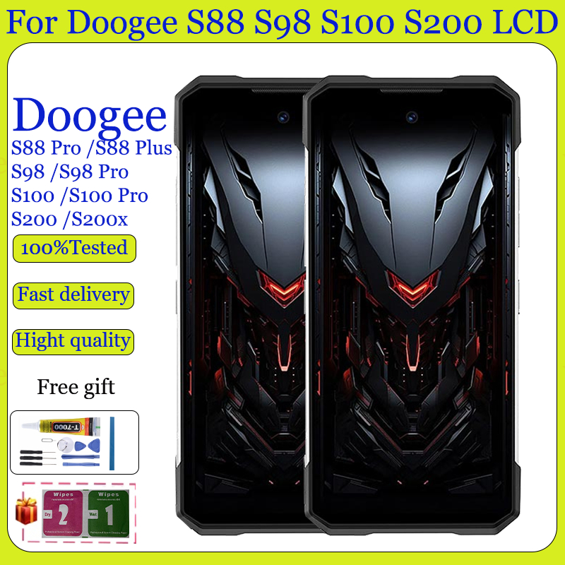 Original สําหรับ Doogee S88 Pro S88 Plus S98 S98 Pro S100 S100 Pro S200 S200x จอแสดงผล LCD หน้าจอสัม