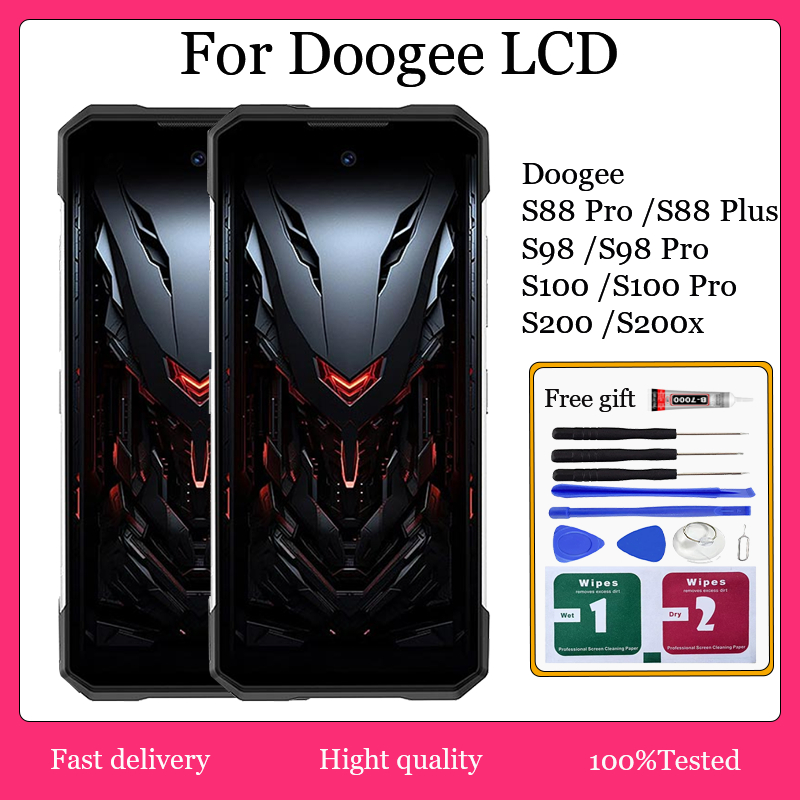 Original สําหรับ Doogee S88 Pro S88 Plus S98 S98 Pro S100 S100 Pro S200 S200x จอแสดงผล LCD หน้าจอสัม