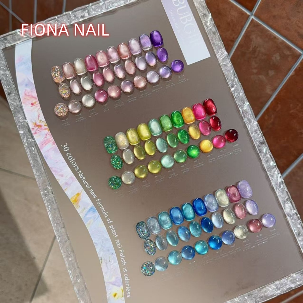 พร้อมส่ง  สีเจลแคทอายเนื้อซาติน BUBGIR 30 สี  สีเจลแคทอายเนื้อซาติน  ครบเซ็ต bubgir 30 สี  พร้อมชาร์ทโชว์  สีแคทอาย สีเจล เล็บเจล  มาใหม่