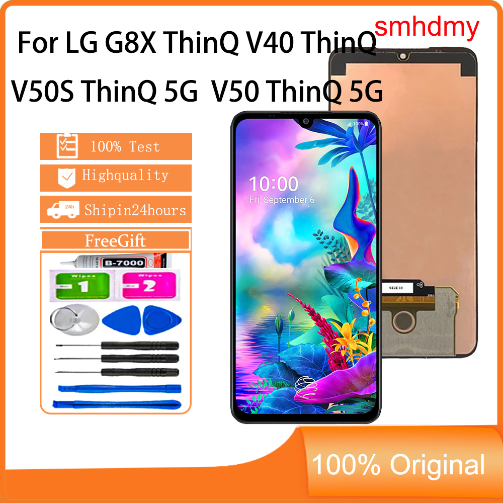 Smhdmy Ori จอแสดงผล OLED สําหรับ LG G8X ThinQ V50S ThinQ 5G V50 ThinQ 5G V40 ThinQ เปลี่ยนหน้าจอสัมผ