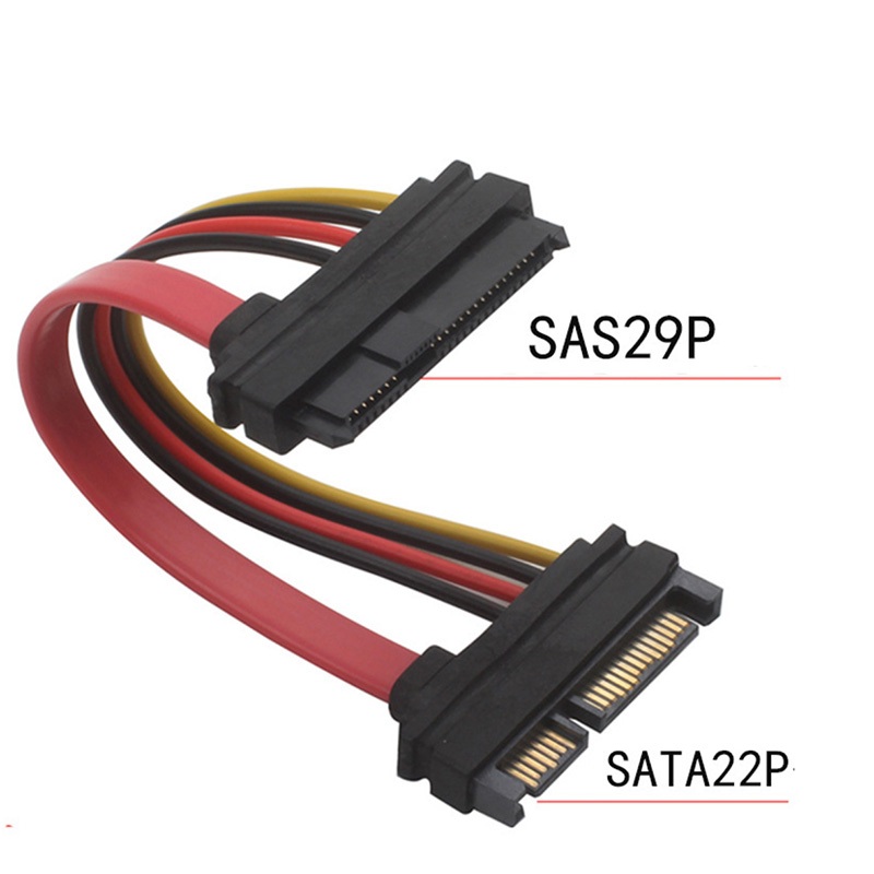 สายเคเบิล SAS ถึง SATA SFF-8482 SAS 29 Pin ถึง SATA 22 Pin Hard Disk SSD Raid Drive
