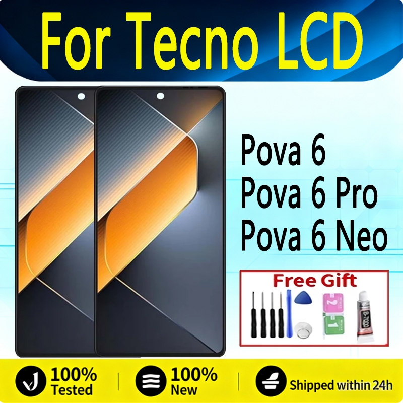 สําหรับ AMOLED/TFT Tecno Pova 6 Neo Pova 6 Pova 6 Pro 5G จอแสดงผล LCD หน้าจอสัมผัสเปลี่ยน