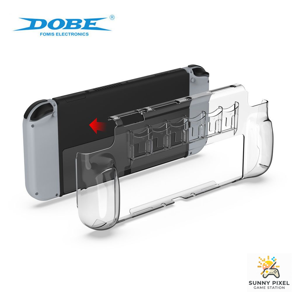 DOBE เคสใส Switch OLED มีช่องใส่แผ่นเกม Crystal Case กันกระแทก โชว์สีเครื่องชัดเจน