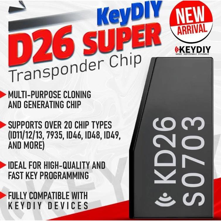 KEYDIY D26 ชิปรถ Super Chip รองรับ Generating 8A 8C PCF7935 PCF7936 ID46 ID47 ID48 ID49 ID4D สําหรับ