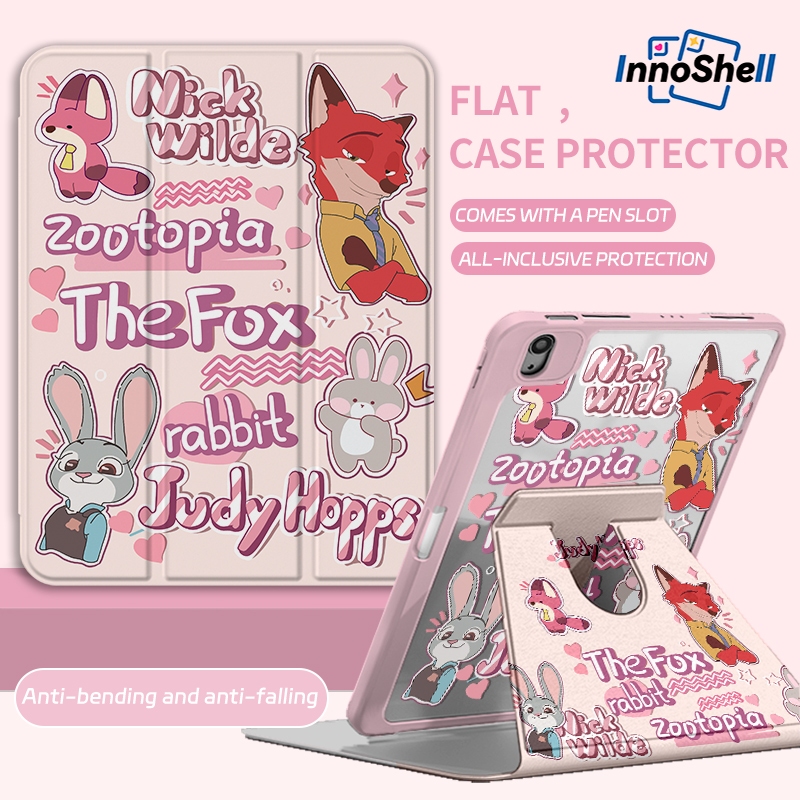 ⚡พร้อมส่ง⚡360°เคสiPad หมุนได้ Air6 Air5 MINI7 ริบบิ้นโบว์หมี ช่องเสียบปากกาเคส iPad ขวา gen10 gen11