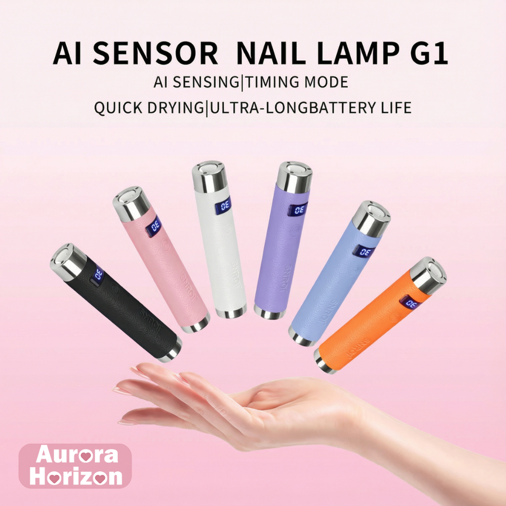 เครื่องอบไฟฉาย พร้อมส่งในกรุงเทพฯ  แบบพกพาไร้สาย | แบต 800mAh  ตั้งเวลา 30/60 วินาที  เครื่องอบไฟฉาย AI 2.0 แบรนด์ SNRQI G1| โคมอบเล็บ AI