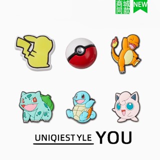 2026 อุปกรณ์เสริมสไตล์ใหม่รองเท้าหลุมดอกไม้Pokémon Frog Seed…