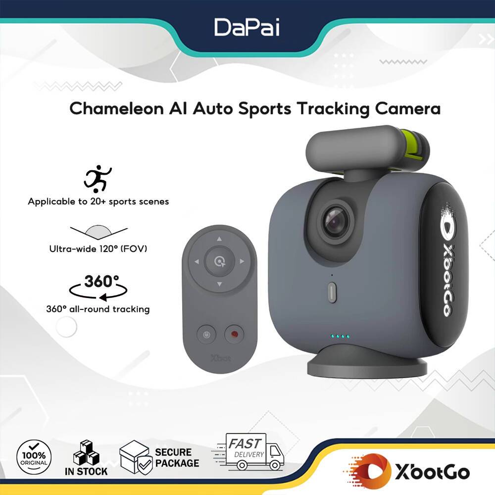 XbotGo Chameleon AI Auto Sports Action Camera - 4K 60FPS Football Camera and Basketball Tracker Camera for Team Sports, Live Streaming, No Recording