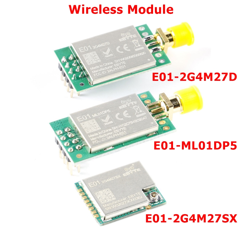 2 ชิ้น/1 ชิ้น E01-2G4M27D E01-ML01DP5 E01-2G4M27SX ebyte nRF24L01P nRF24L01 PA NNA ยาวช่วง 2.4GHz SP