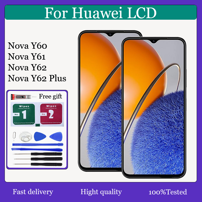 Original สําหรับ Huawei Nova Y60 Nova Y61 Nova Y62 Nova Y62 Plus จอแสดงผล LCD หน้าจอสัมผัสพร้อมการเป