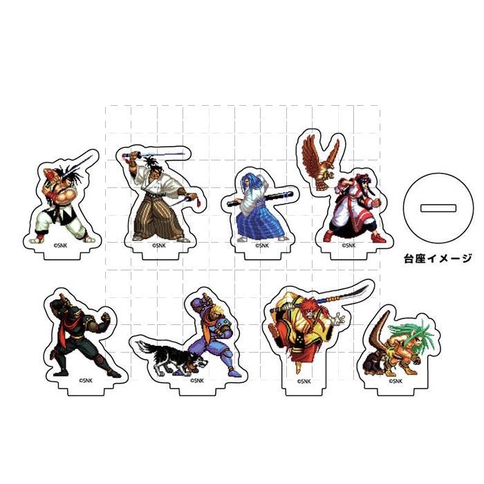 Samurai Shodown / Samurai Spirits ชุดขาตั้งอะคริลิค - 4 ตัวอักษรคลาสสิก: Hattori Hanzo, Nakoruru, Uk