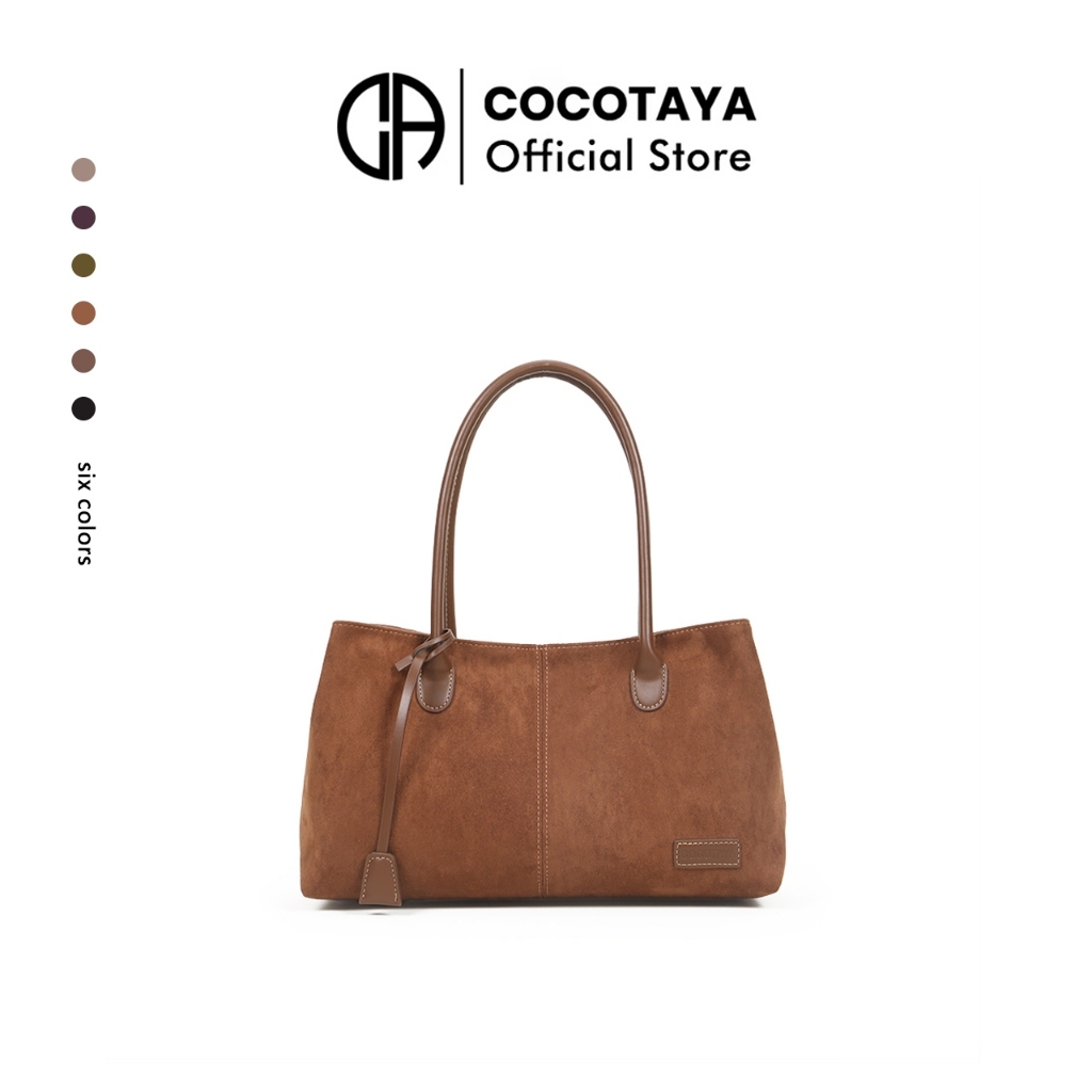 (COCOTAYA) Ryder Bag กระเป๋าสุภาพสตรีสไตล์ใหม่ Retro กระเป๋าสะพายอินเทรนด์กระเป๋าถือ