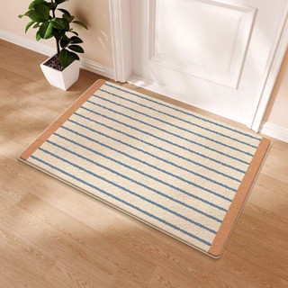 พรมห้องน้ำดูดซับลายตารางสไตล์เกาหลี ผลิตจากวัสดุแคชเมียร์เที…