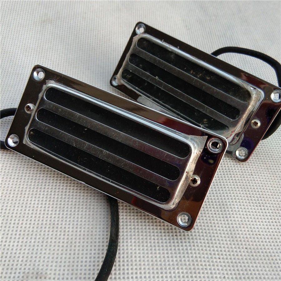 2PCS Chrome กรอบโลหะติดตามรูปกีตาร์ไฟฟ้ารถกระบะ,คอรถกระบะและสะพานรถกระบะ Made IN Korea LP/ST กีตาร์ไ