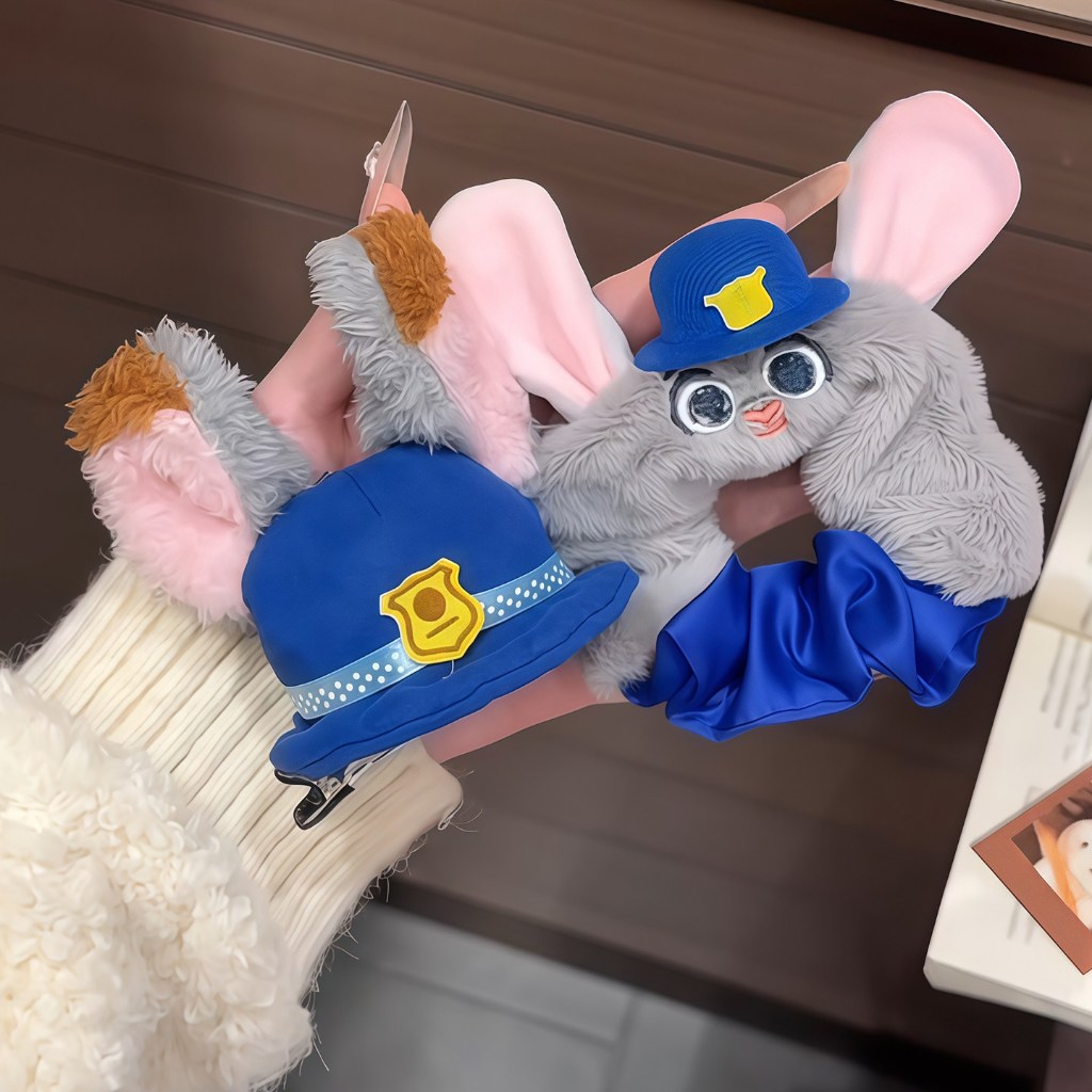 ฤดูใบไม้ร่วงฤดูหนาวตุ๊กตาบ้าเมืองตํารวจจูดี้ผมแหวนสัตว์ชุดกิ๊บการ์ตูนหมวกคลิปด้านบนหญิง - รูปที่ 6