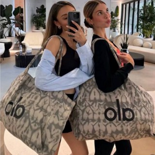 ALO 2026 กระเป๋าผ้าแคนวาสผู้หญิง กระเป๋าโยคะยิมสําหรับกระเป๋…