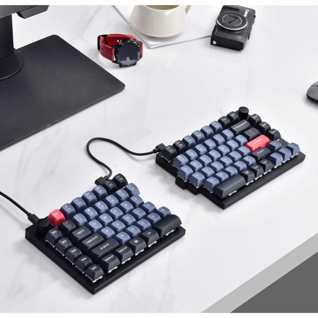 Keychron Q11 QMK/VIA Split TKL Mechanical Keyboard, 91 คีย์, กรอบอลูมิเนียมเต็มรูปแบบ, Hot-Swappable