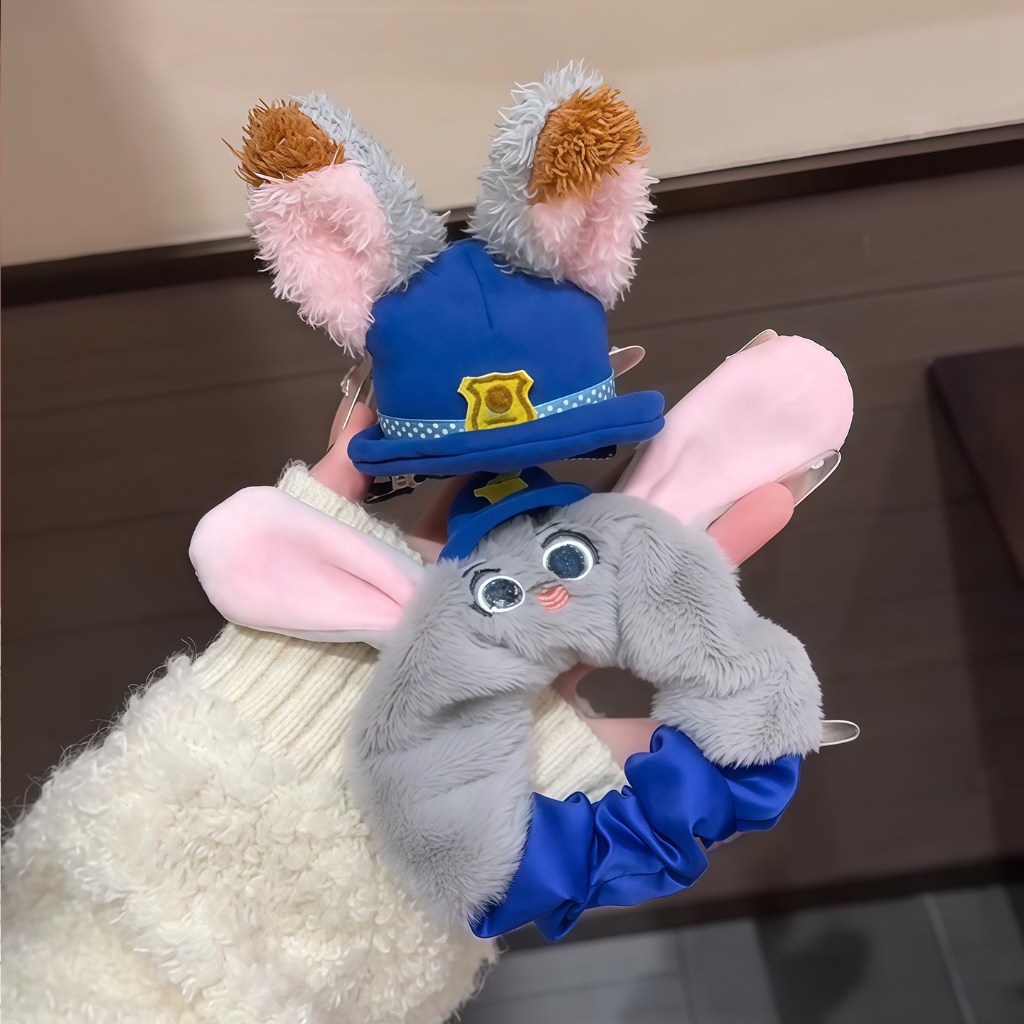 ฤดูใบไม้ร่วงฤดูหนาวตุ๊กตาบ้าเมืองตํารวจจูดี้ผมแหวนสัตว์ชุดกิ๊บการ์ตูนหมวกคลิปด้านบนหญิง - รูปที่ 3