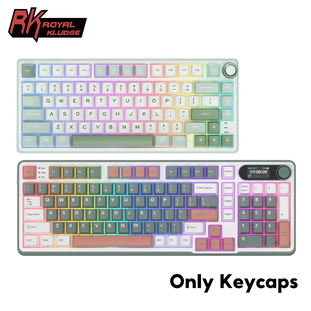 Royal Kludge RK S98 RK R75 Keycaps 98 Key 81 Key คีย์บอร์ด keycaps เท่านั้น Keycaps