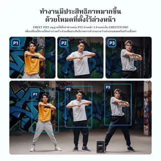 【คืนสินค้าได้ไม่ต้องเหตุผลภายใน 15 วัน, ฟังก์ชันปรับภาพให้สวย】4K PTZ EMEET Pixy Webcam AI Webcam กล้องคู่ ความละเอียด 4K สําหรับสตรีมมิ่งและใช้งานร่วมกับ OBS/Twitch/Switch 2