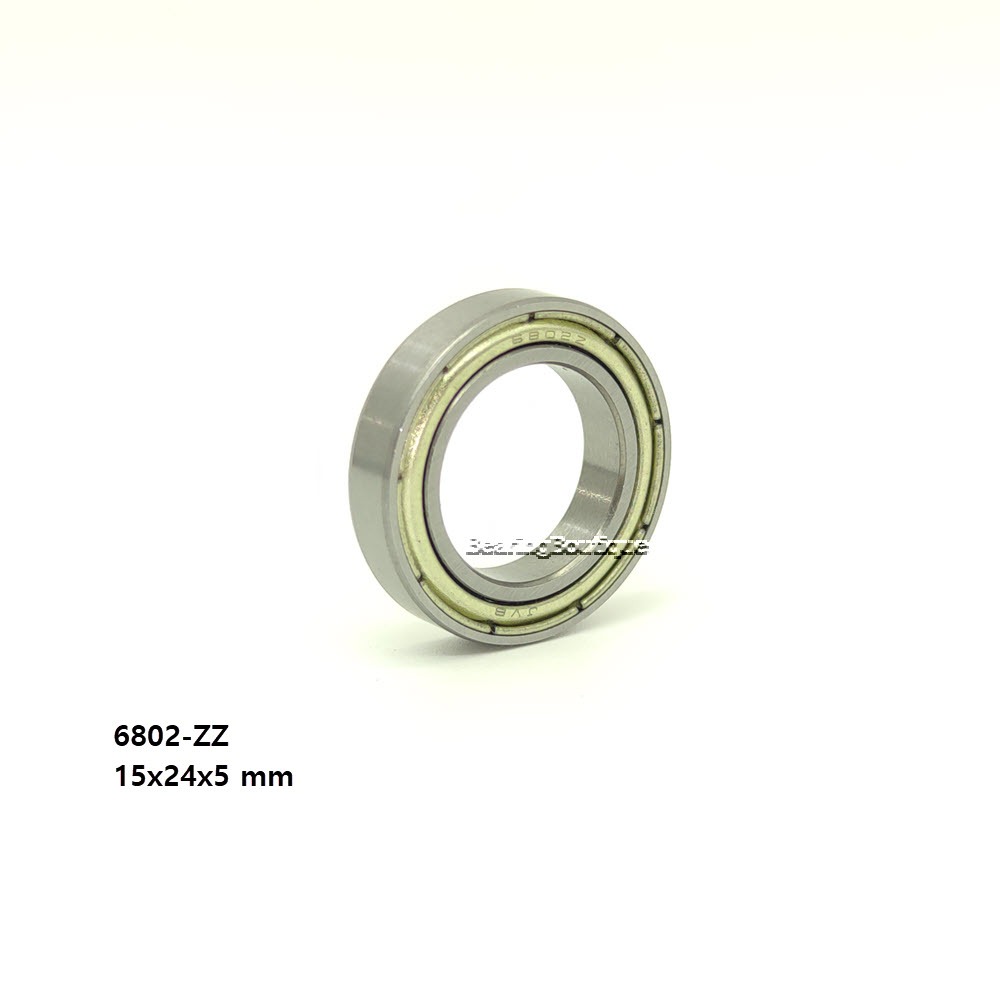 แบริ่ง 6802 6802z 6802zz 68022rs 6802-2rs 6802-zz 15x24x5 มม.ความเร็วสูงเสียงต่ําแบริ่งเหล็ก