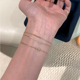 สร้อยข้อมือเงินสเตอร์ลิงสตรี งานหรูหรา ปรับไซส์ได้