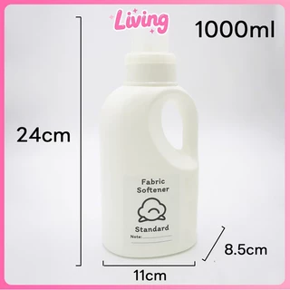 Living✅ขวดรีฟิล1000มล สําหรับผงซักฟอก น้ํายาปรับผ้านุ่ม หรือน้ํายาอื่นๆ ขวดเปล่าใส่น้ำยาปรับผ้านุ่ม