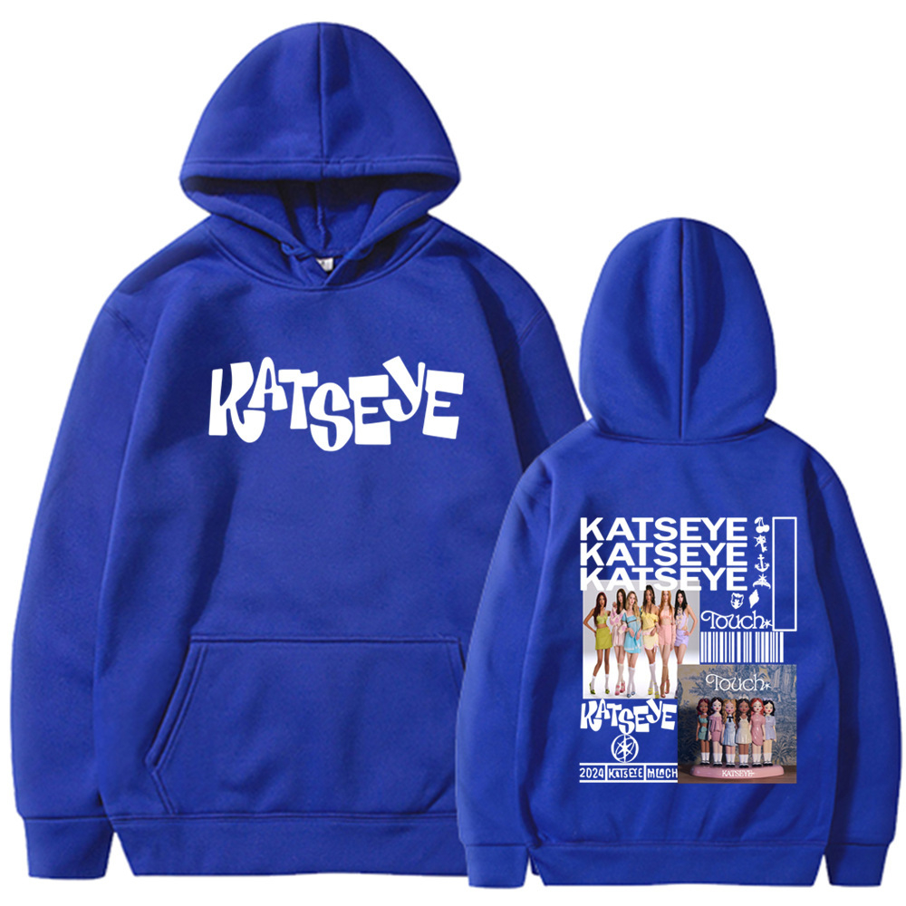 Katseye Oversize Hoodie สำหรับทั้งผู้ชายและผู้หญิง สวมใส่สบายในสไตล์ลำลอง