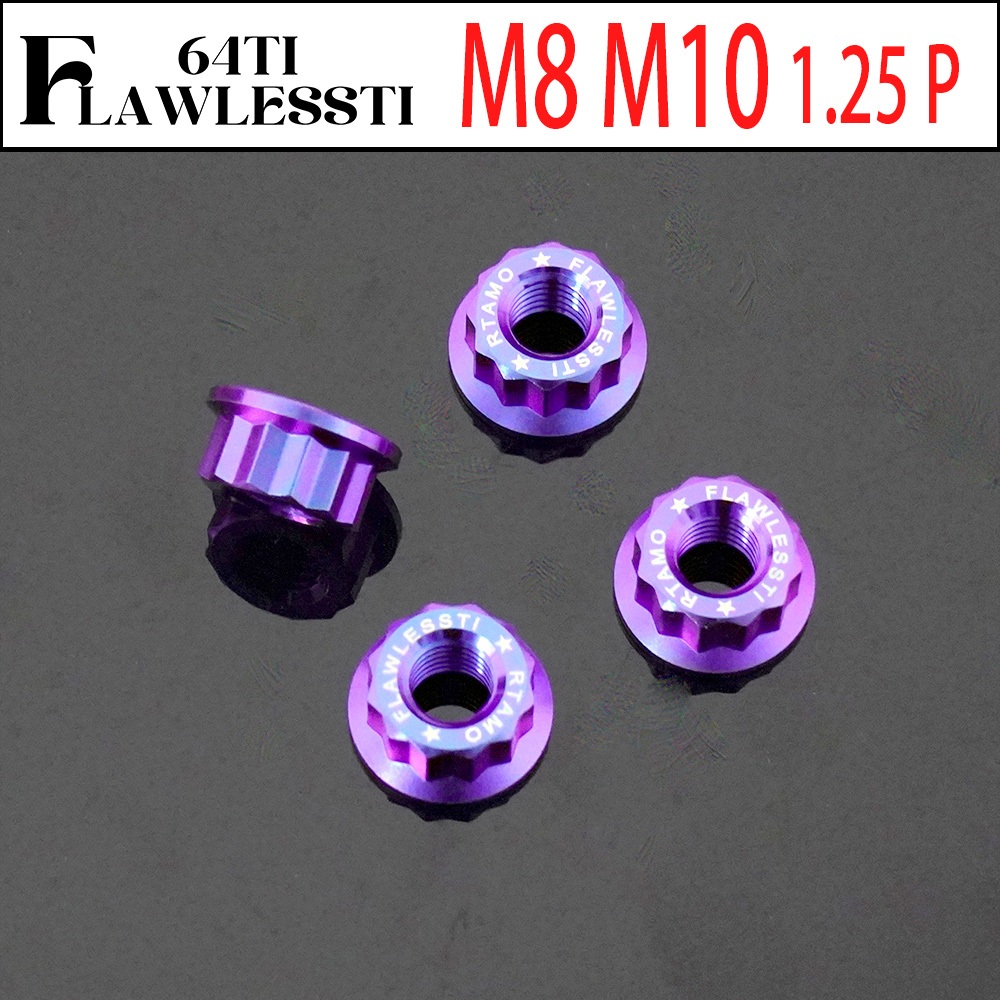 FLAWLESSTI M8 M10 1.25 Pitch Gr5 น็อตไทเทเนียม Sprocket Nut