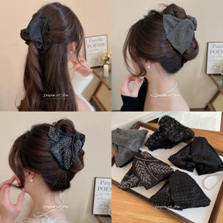 กิ๊บรัดผมสีดำเลื่อมมุก ดีไซน์สวยงาม สำหรับงานปาร์ตี้และสวมใส…