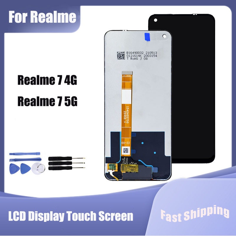 สําหรับRealme 7 4G 5G RMX2155 RMX2151 RMX2163 RMX2111 จอแสดงผลLCD Touch Screenเปลี่ยน