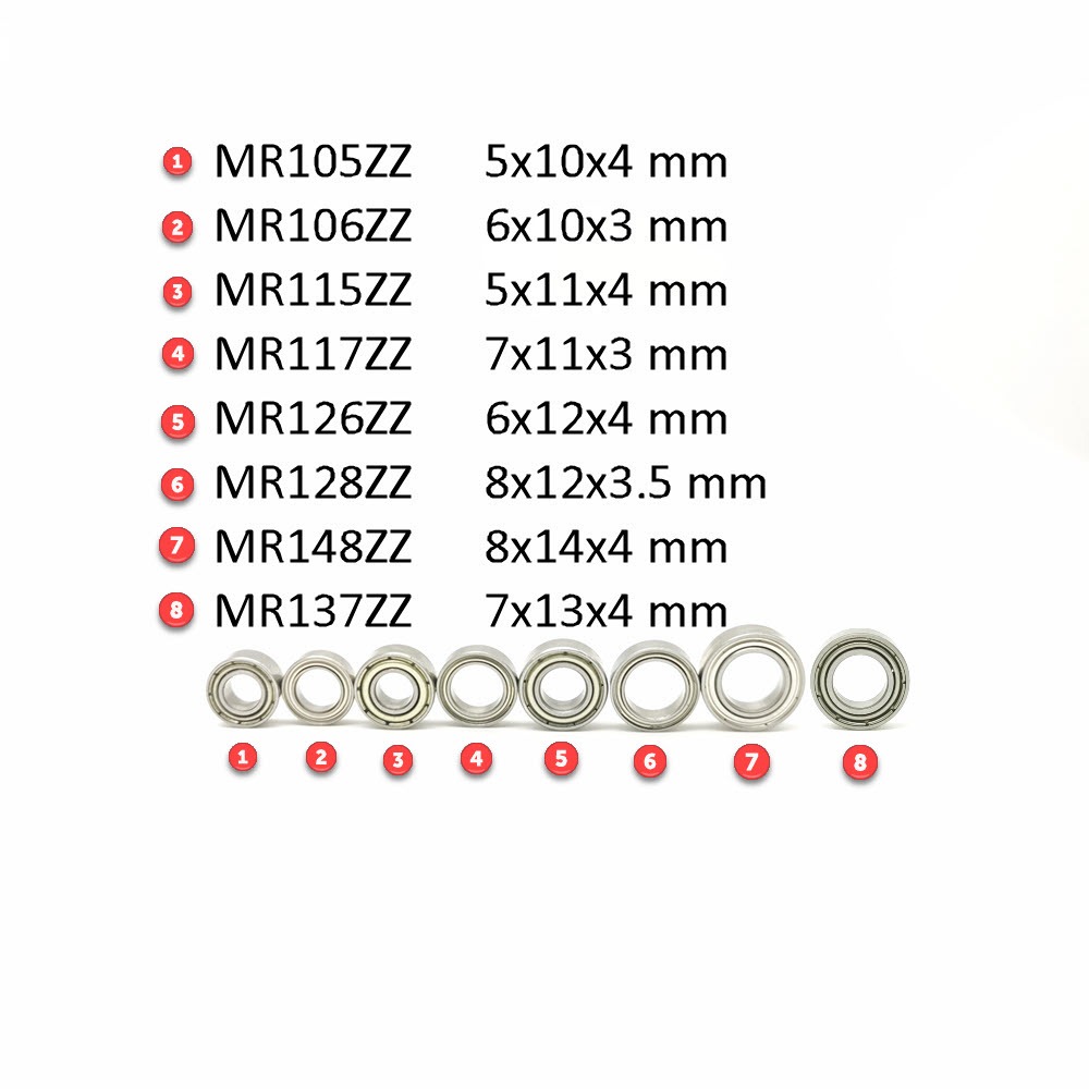 แบริ่ง MR105ZZ MR106ZZ MR115ZZ MR117ZZ MR126ZZ MR128ZZ MR148ZZ 676ZZ 685ZZ 677MG105-ZZ MR106-ZZ MR11