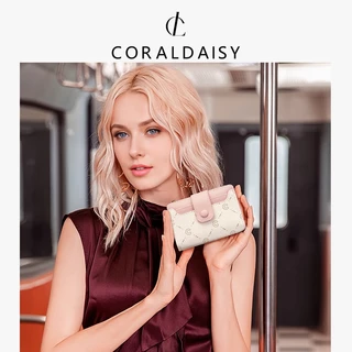 CORALDAISY รุ่นใหม่ปี 2026 กระเป๋าสตางค์พับ เดรสยาวสไตล์เรียบหรู กระเป๋าสตางค์ ช่องใส่การ์ดหลายช่อง