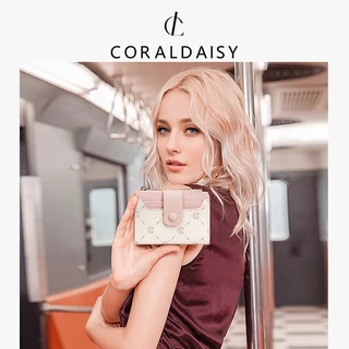 CORALDAISY รุ่นใหม่ปี 2026 กระเป๋าสตางค์พับ เดรสยาวสไตล์เรียบหรู กระเป๋าสตางค์ ช่องใส่การ์ดหลายช่อง