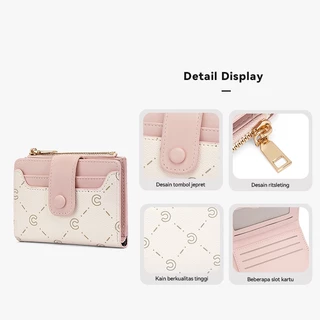 CORALDAISY รุ่นใหม่ปี 2026 กระเป๋าสตางค์พับ เดรสยาวสไตล์เรียบหรู กระเป๋าสตางค์ ช่องใส่การ์ดหลายช่อง