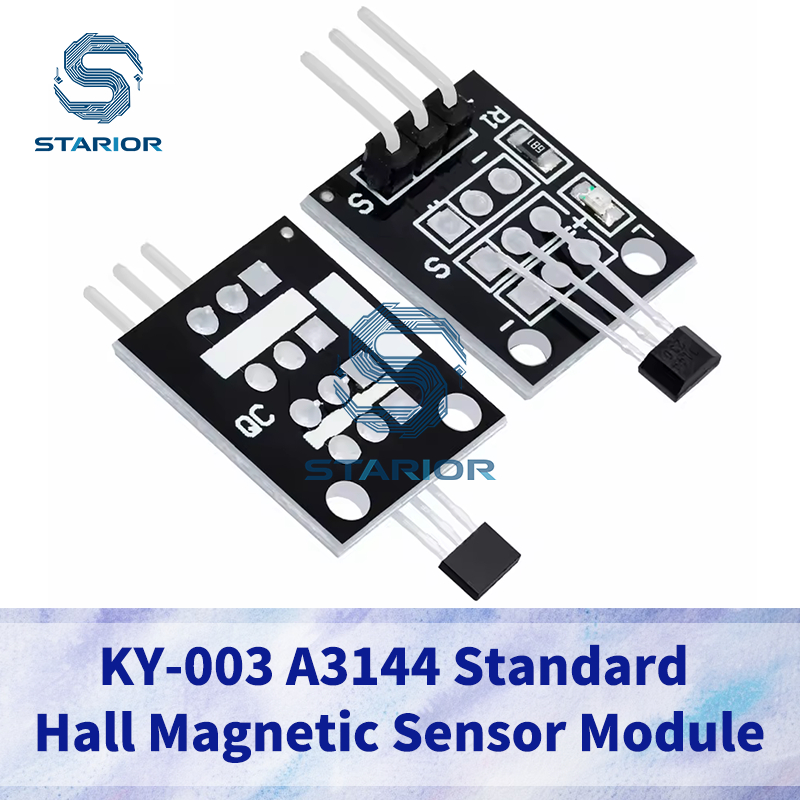 1-5 ชิ้น KY-003 Hall Effect Sensor โมดูล A3144 มาตรฐานแม่เหล็กสวิทช์เซนเซอร์โมดูลสําหรับ Arduino