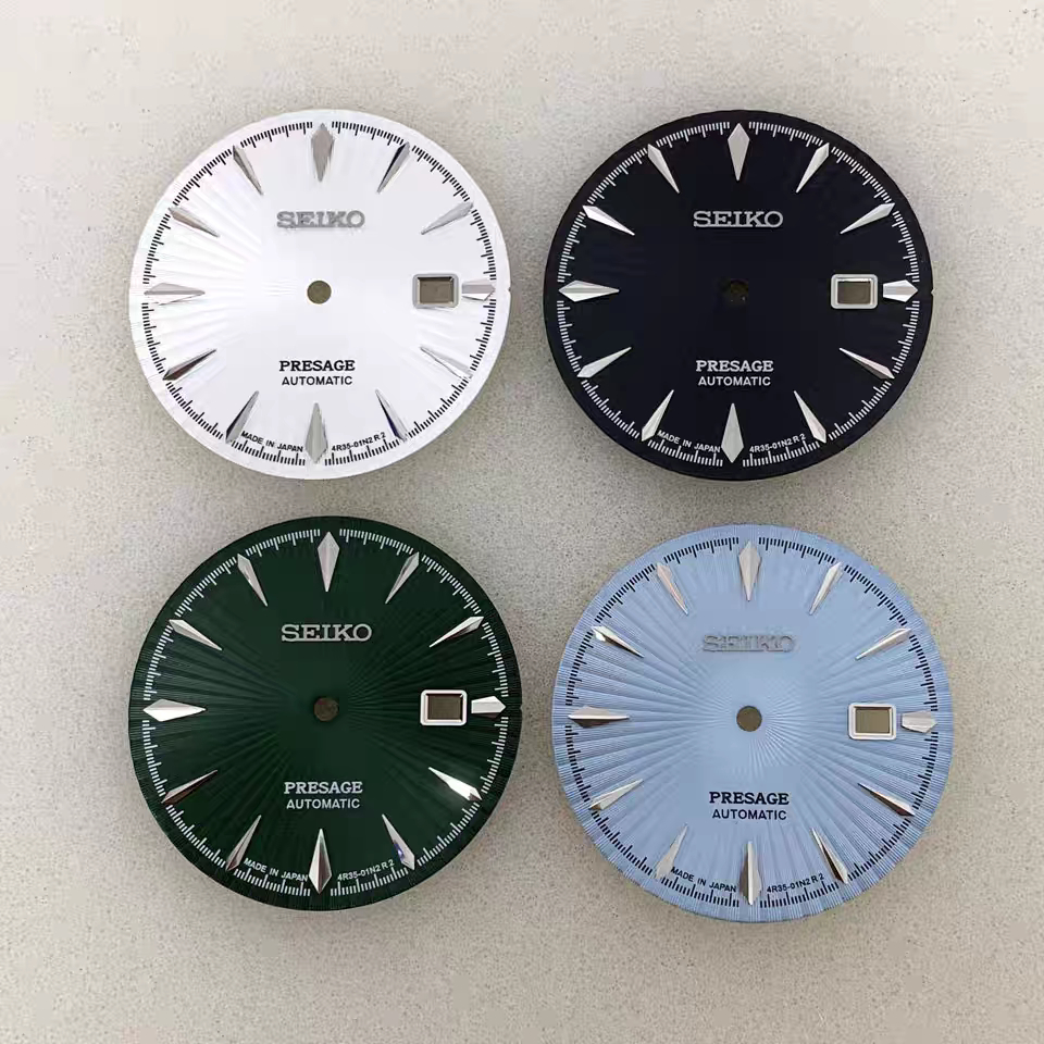 35 มม.นาฬิกา Dial Radiating รูปแบบ Dial ของแท้เล็บสําหรับญี่ปุ่น NH35/NH36 การเคลื่อนไหวอัตโนมัติ