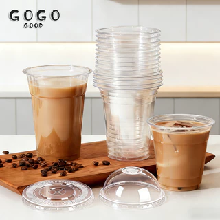 ถ้วยกาแฟแบบใช้แล้วทิ้งถ้วยชานมบรรจุพร้อมฝาปิดฝาปิดเครื่องดื่มเย็น ซื้อกลับบ้าน ถ้วยชานมแบบพกพา