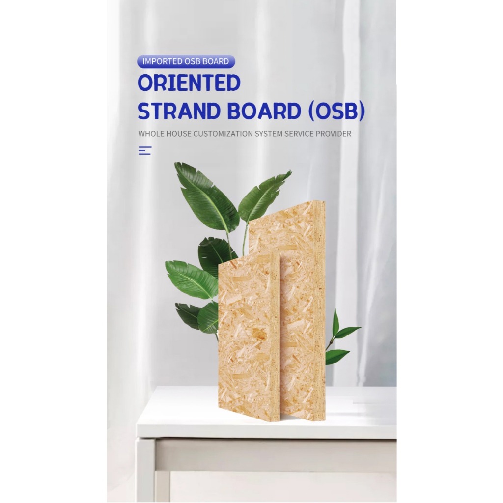 OSB ฐานบอร์ดชั้น OSB บอร์ดอนุภาคที่กําหนดเองกระดานเคลือบ non-vyl บอร์ด OSB กระดานงานไม้กระดานชั้นฐาน