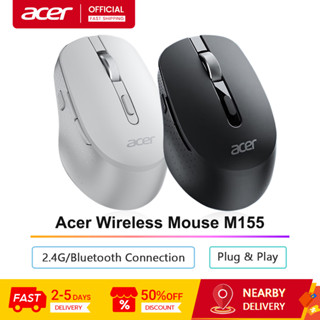 Acer เมาส์ไร้สาย M155 ไร้สายบลูทูธเมาส์สองโหมด Type-c ชาร์จเ…