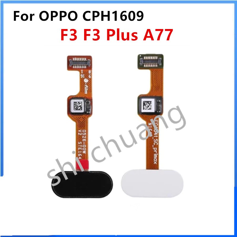 สําหรับ OPPO CPH1609 A77 F3 Plus ปุ่มบ้านลายนิ้วมือ Touch IC Scanner Sensor Return Key Flex Cable