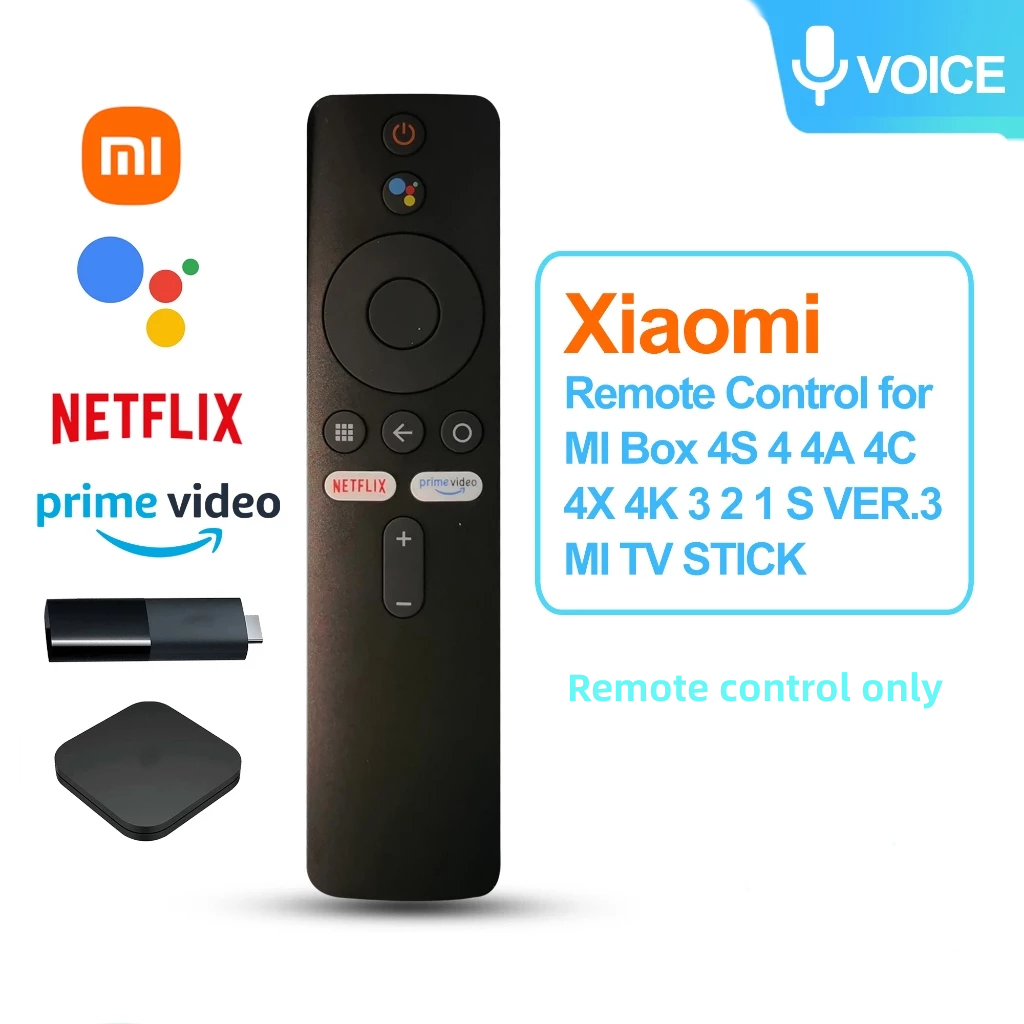 เหมาะสําหรับรีโมทคอนโทรลด้วยเสียง Xiaomi เหมาะสําหรับ Xiaomi 4S 4 4A 4C 4X 4K 3 2 1 S VER.3 Xiaomi T