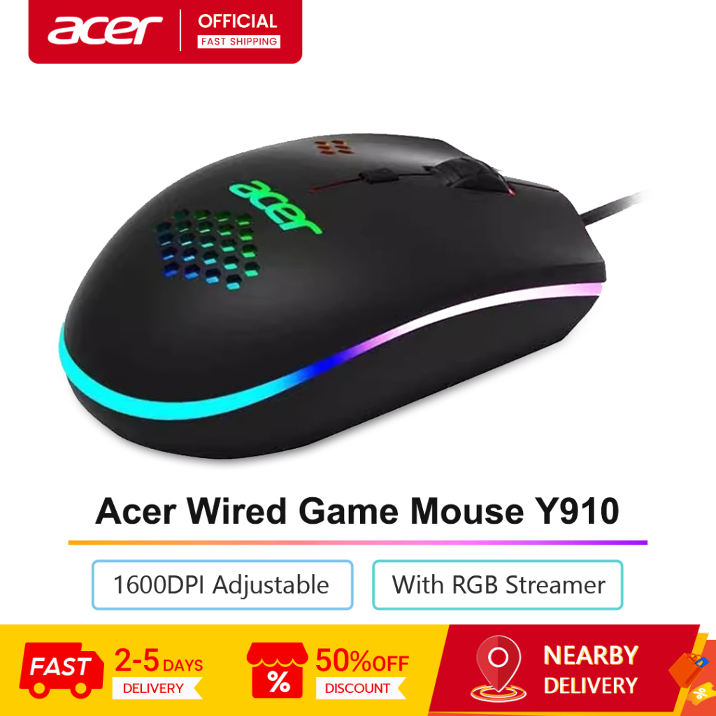 Acer Y910 เมาส์เกมมิ่งแบบมีสาย