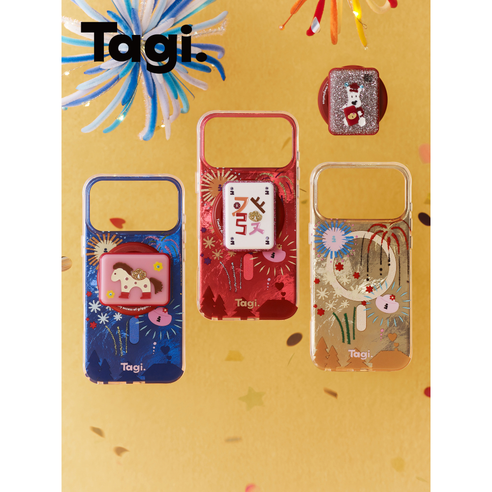 Tagi. Fireworks Shining Magnetic Phone Case เคสโทรศัพท์แม่เหล็กลายดอกไม้ไฟระยิบระยับ