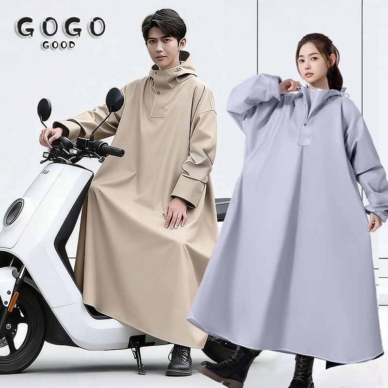 เสื้อปอนโชกันฝนสำหรับผู้ใหญ่ ออกแบบมาเพื่อการขี่จักรยานและมอเตอร์ไซค์