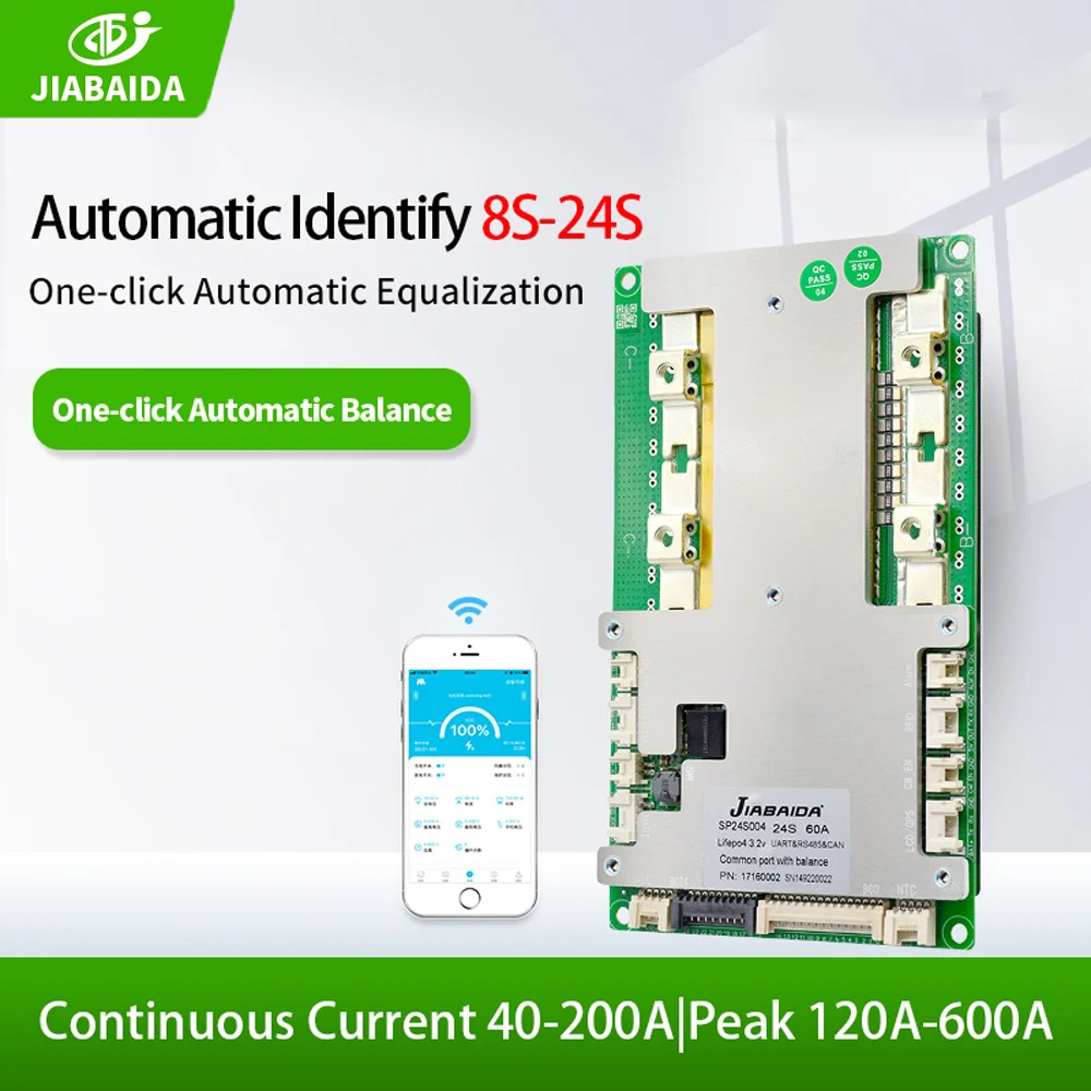 JBD สมาร์ท BMS 8S 24V 200A 20S BMS 150A 100A 60A 40A BT BMS Lifepo4 16S 10S 21S 24S Li-ion JIABAIDA