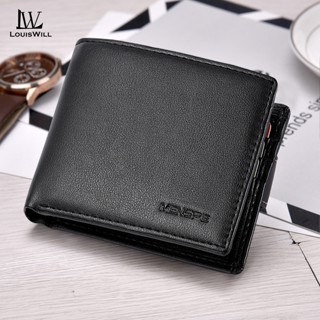 LouisWill กระเป๋าสตางค์ผู้ชายกระเป๋าสตางค์ PU นุ่มกระเป๋าสตา…